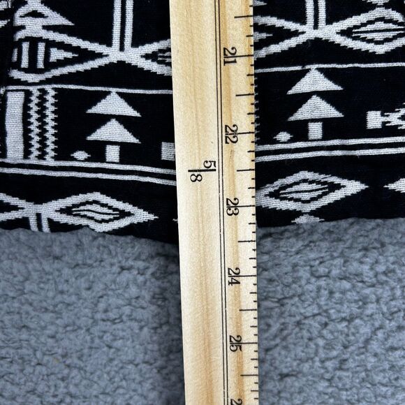 Jane Ashley Womens Jacket Coat Black Aztec Southwest Pocket 100% Cotton Size XL - Picture 7 of 9